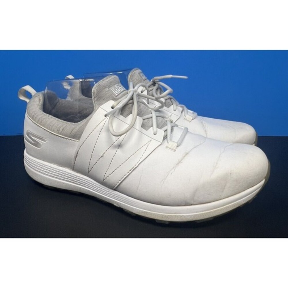 Skechers Go Golf Casual Faux Leather Golf Shoes White 14885W Lace Up Women's 8.5
